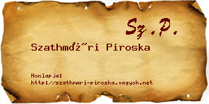 Szathmári Piroska névjegykártya