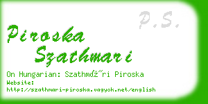 piroska szathmari business card